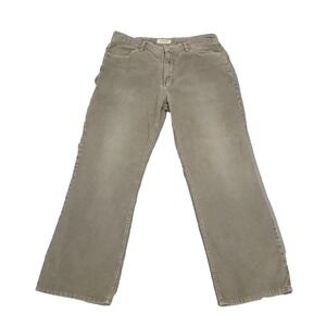 J Crew Vintage Slim Straight Corduroy Pants Womens 35/30 Stone Mid Rise Stretch